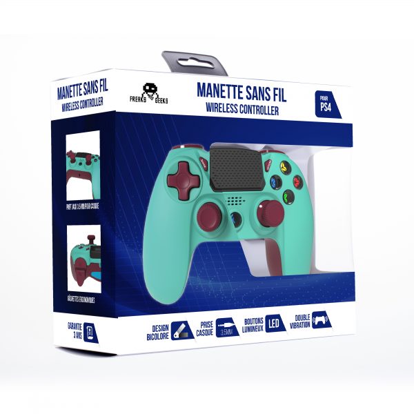 Manette Sans Fil BLUE Metal pour PS4